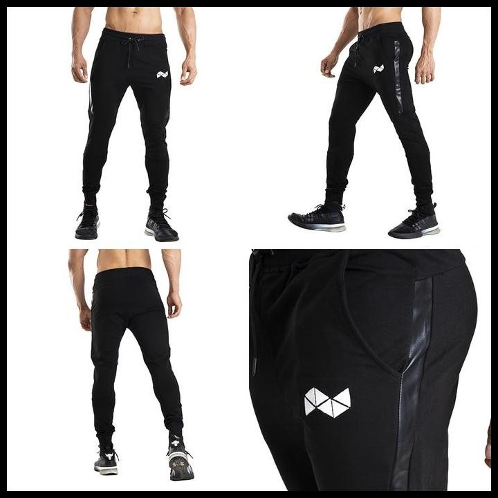 Neveres Leather Stripe Jogger Original Best Seller