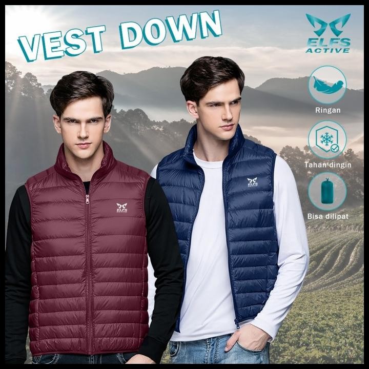 Elfs Active Rockhopper Down Vest - Jaket Bulu Angsa Unisex Ultralight Original Best Seller