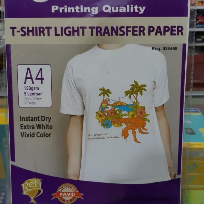 

e print transfer paper t-shirt light paper UK A4 150gsm murah