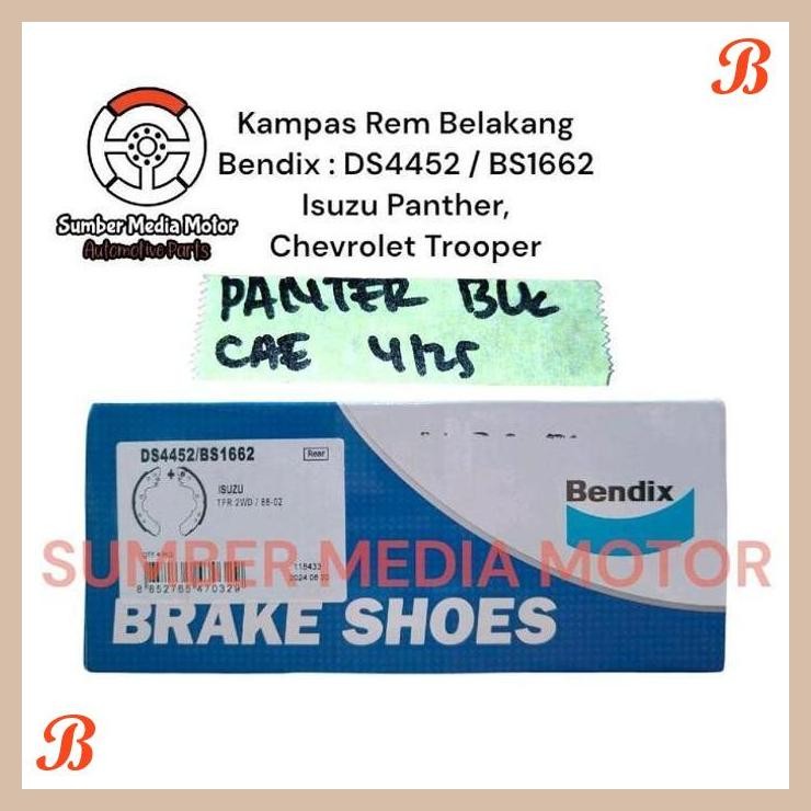 [SMM] BENDIX KAMPAS REM BELAKANG BRAKE SHOE DS4452 BS1662 ISUZU PANTHER, CHEVROLET TROOPER