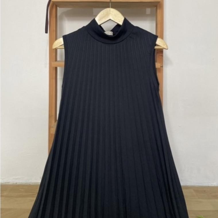 Inner Dress Plisket Panjang 125Cm 130Cm 135Cm - Pleated Dress Sleveless - Inner Gamis Wanita Muslim