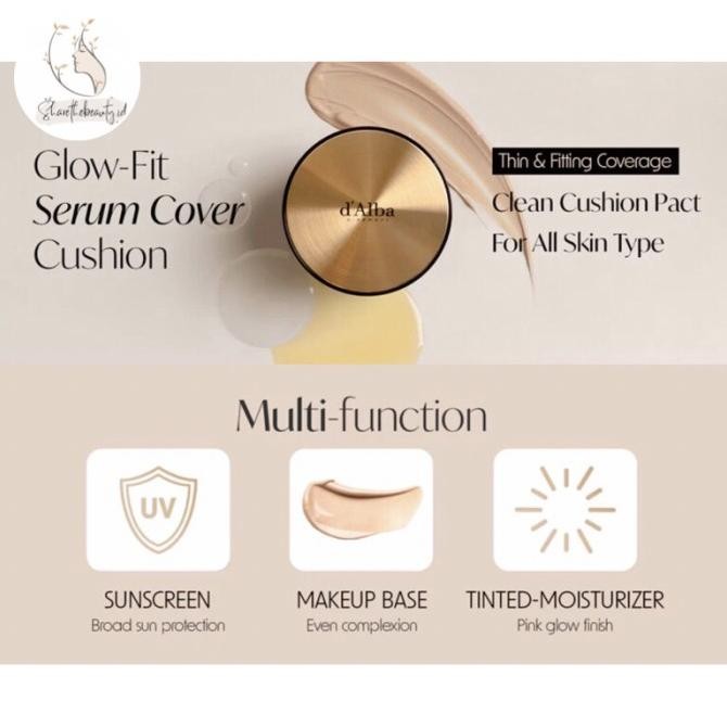 TERMURAH - D'ALBA Glow-Fit Serum Cover Cushion 15gr SPF50+ PA++++