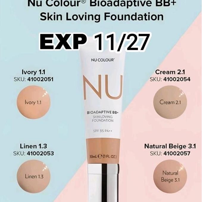 TERMURAH - NU COLOUR Bioadaptive BB+ Skin Loving Foundation - NU Color