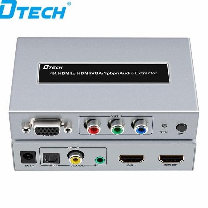 TERBARU - CONVERTER HDMI To HDMI+VGA+Ypbpr+Audio DTECH DT-7049