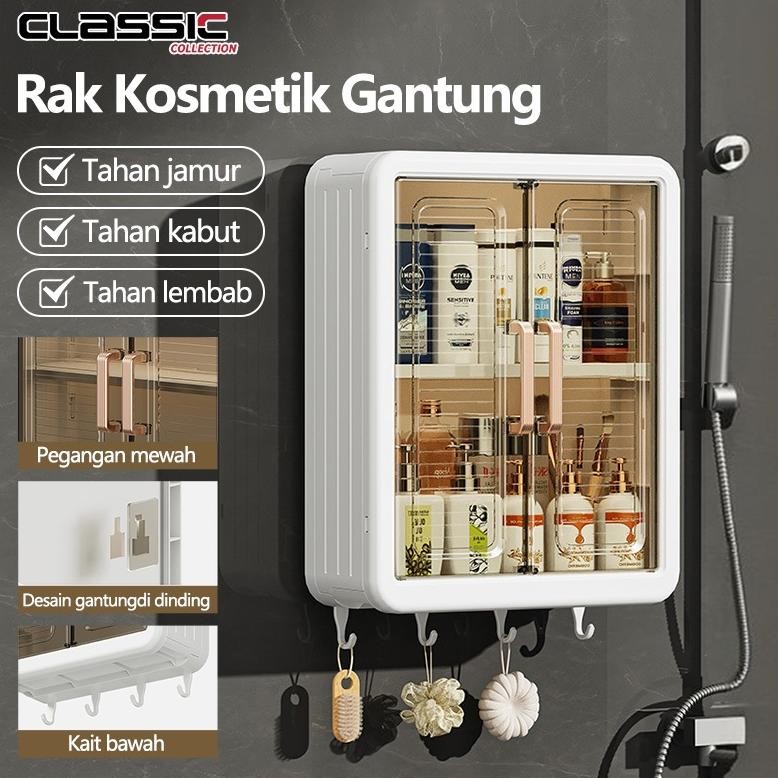 Rak Gantung Dinding Minimalis Tempel Kamar Mandi Dapur/Rak Kosmetik Gantung Jumbo /Rak Kosmetik Kayu