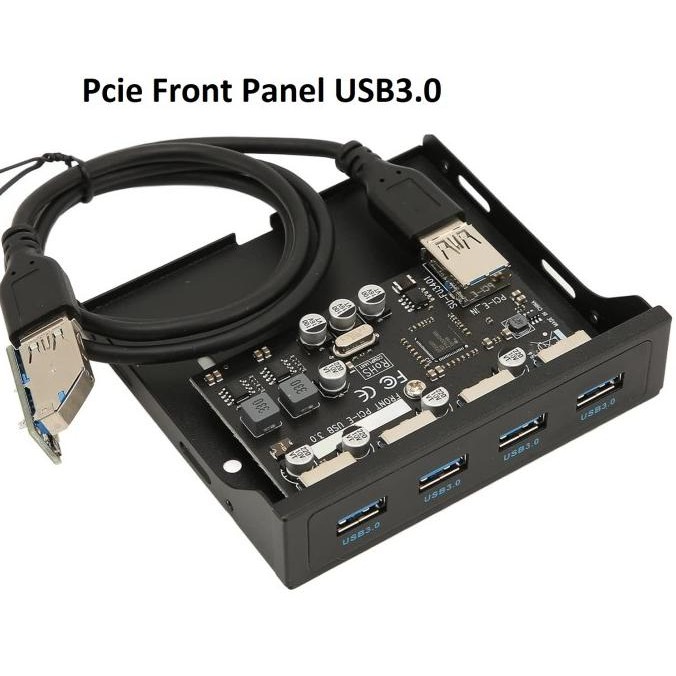 TERBARU - USB Front Panel Pcie 4 Port USB3.0 High Speed 3.5 inch