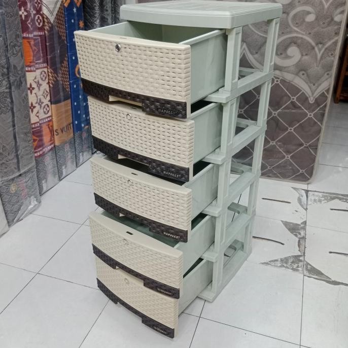 Lemari Plastik 5 Ssn Napolly Scd 5-K1 Original