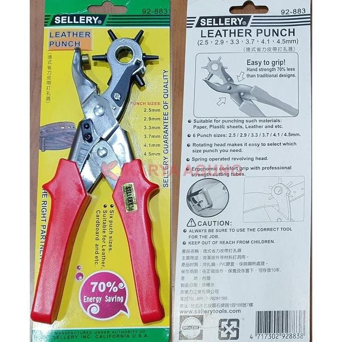 

TANG PEMBOLONG KULIT / PELUBANG RIM / LEATHER PUNCH SELLERY 92-883 ORIGINAL DAN TERPERCAYA