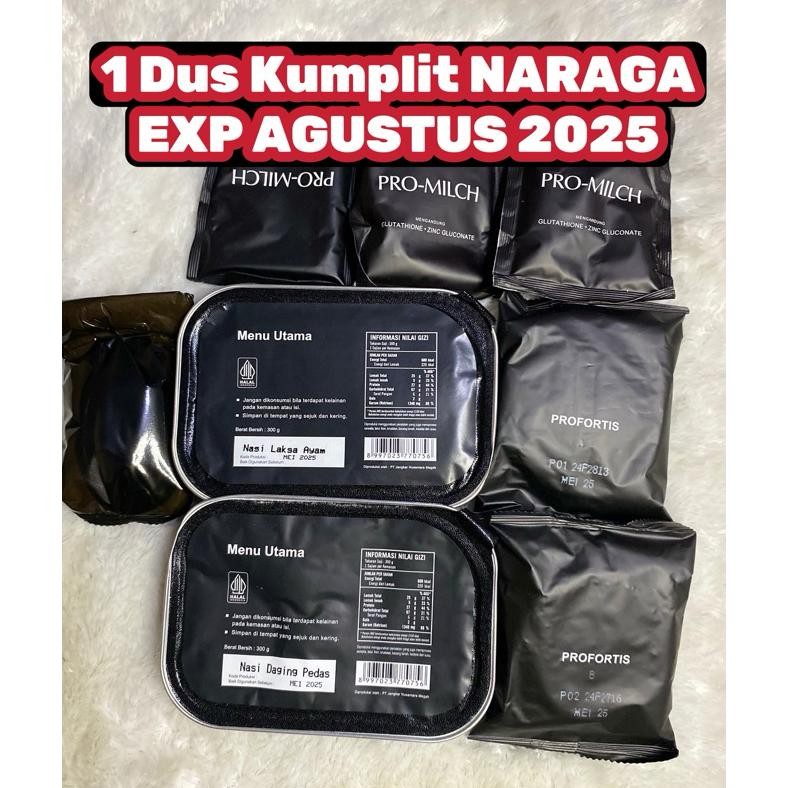 

TERLARIS TERBARU SATU DUS NARAGA Plus RANSUM TNI MAKANAN JATAH TNI EXP JUNI - AGUSTUS 2025 MAKANAN INSTAN PRAKTIS BEKAL UMROH / BEKAL HAJI Siap kirim