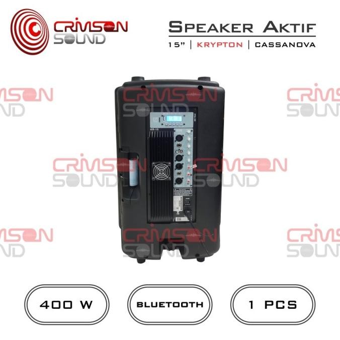 Promo Speaker Aktif 15 Inch Bluetooth Usb 400 Watt Krypton -Cassanova