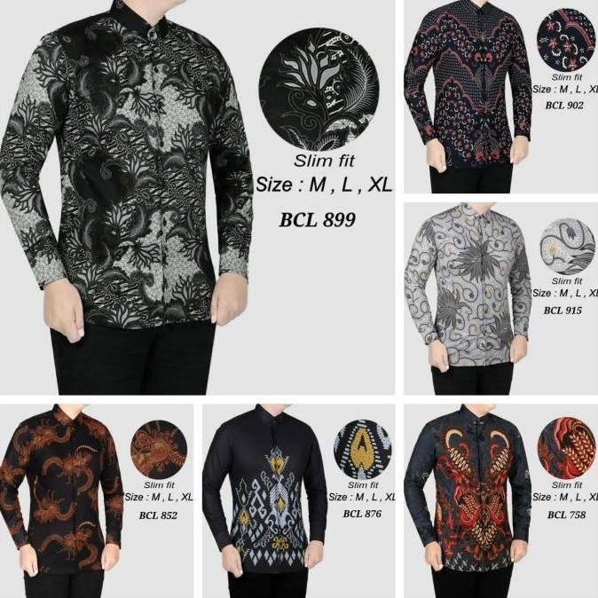 BATIK SOLO / BAJU KEMEJA BATIK PRIA / COLIN DION LENGAN PANJANG BCL442 TERMURAH