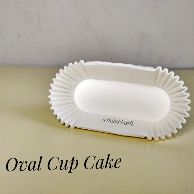 

Rt-69 Xct-2328 Oval Cupcake White 129X81Mm / Kertas Risolles Termurah