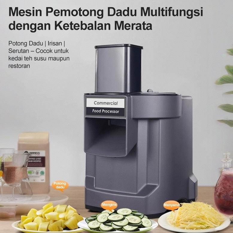 Mesin Potong Sayuran Multifungsi Listrik/Mesin Pemotong Dadu/Mesin Pemotong Kentang Wortel Dadu Alat