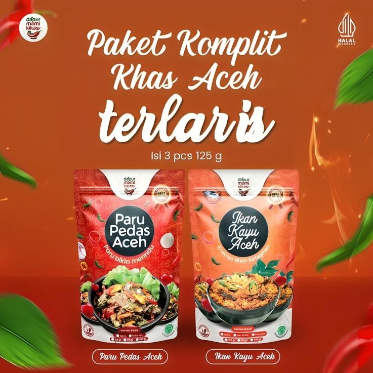 

TERLARIS DapurMamiKikas - Paket Combo Praktis Isi 3 Siap Santap-Ikan Kayu dan Paru Pedas Bumbu Khas Aceh 125g Siap kirim