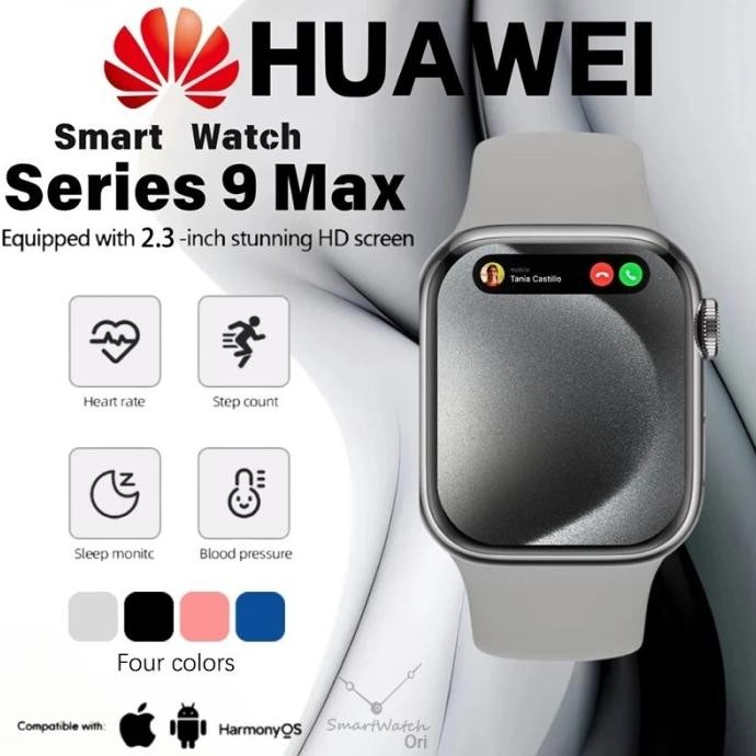 HUAWEI SMART WATCH S9 MAX 2.3 INCI 49MM GPS NFC WATERPROOF BLUETOOTH CALL JAM SMARTWATCH WANITA PRIA