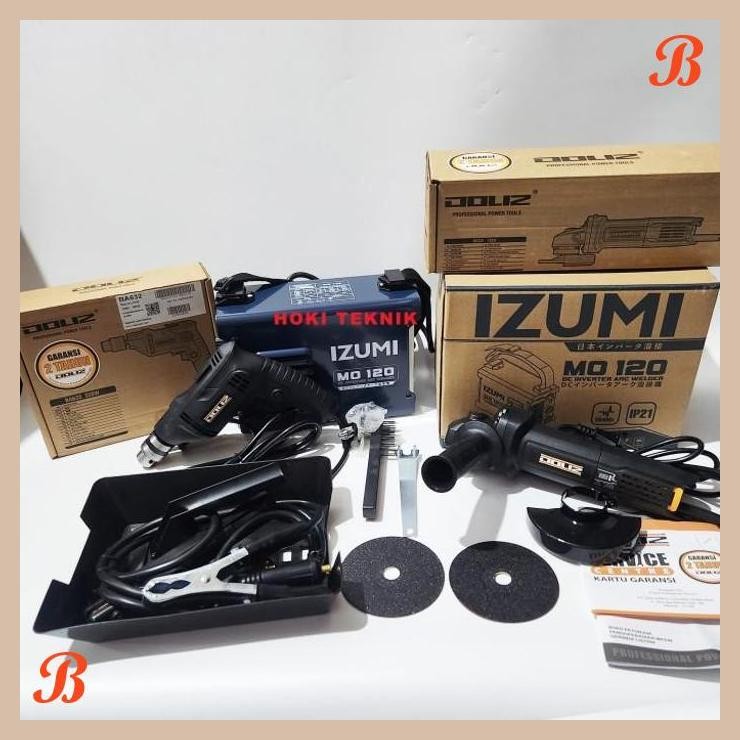 [HKT] PAKET MESIN LAS IZUMI MO 120 GERINDA BOR SET