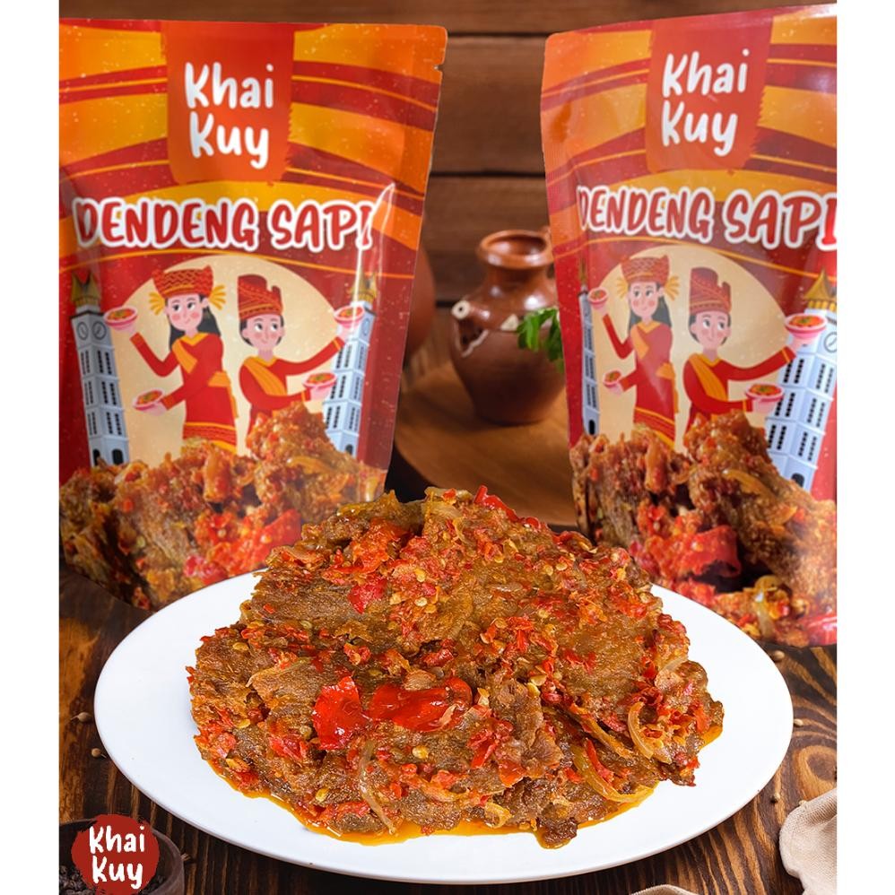 

READY STOK Khaikuy - Dendeng Sapi Lambok Balado Asli Khas Minang 150gr Siap kirim