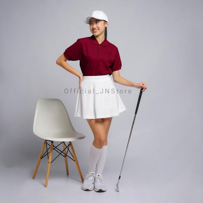 Tersedia Kaos Polo Premium Wanita | Merah Maroon