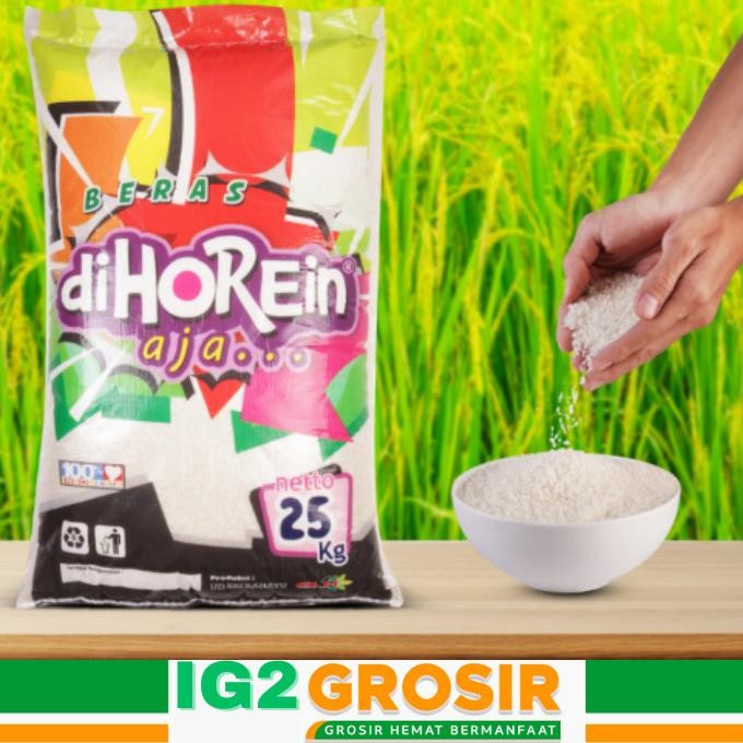 

Ready Beras Putih Merek diHOREin Kemasan 25 kg