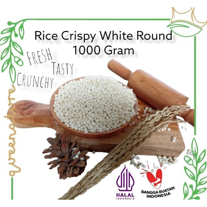 

Ready Rice Crispy White Round Krispi Beras Putih Bulat Premium 1Kg Renyah