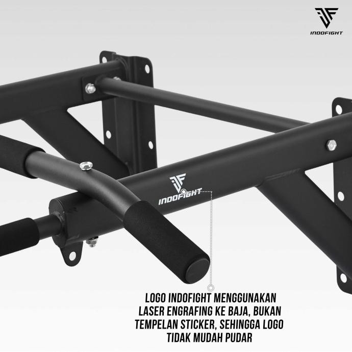 BEBAS ONGKIR - Pull Up Bar Dinding Indofight Chin Up Bar Tiang Gantungan Besi Alat Pull Up Di Rumah