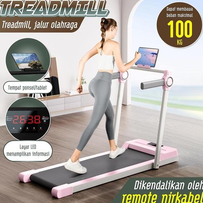 NEW Treadmill Electric Running Walking Pad low wattAlat Olahraga Gym Cardio Fitness mesin treadmill 