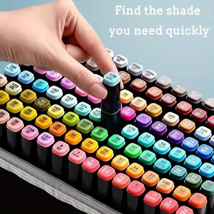 

Ready spidol permanen warna dua sisi fine art marker set brush sketsa