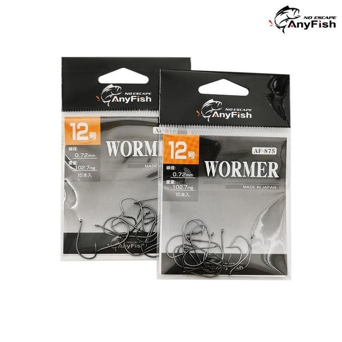 Promo Anyfish WORMER AF-875 carbon Hook Kail Pancing Lubang Kuat
