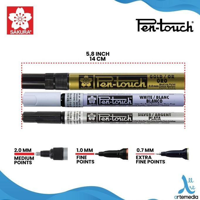 

Ready Spidol Permanen Sakura Pen Touch Set 3 Paint Marker Pigment Color