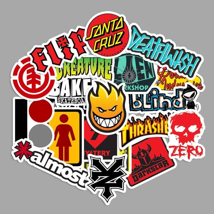 

ready STICKER PACK - SKATEBOARD BRANDS | STICKER KOPER STICKER TUMBLER STICKER LAPTOP HELM murah
