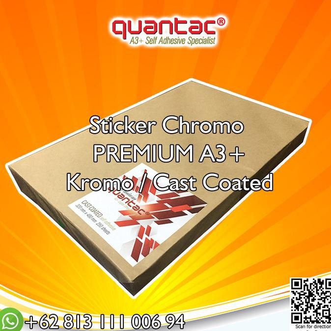 

ready Quantac Sticker Chromo PREMIUM Stiker Digital Print Glossy A3+ -Pack murah