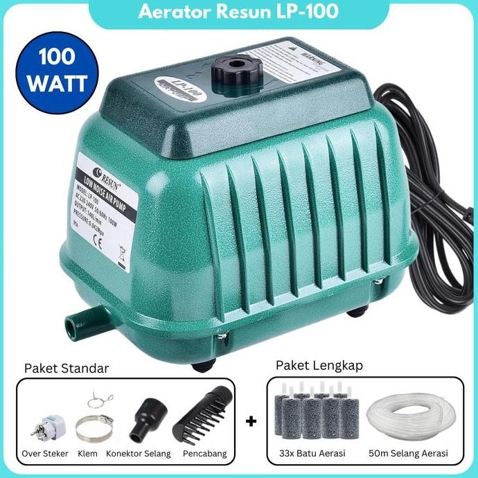 DISKON AERATOR RESUN LP 100 POMPA UDARA AERATOR AIR PUMP BLOWER 100W LP-100 / LP 100 MESIN GELEMBUNG