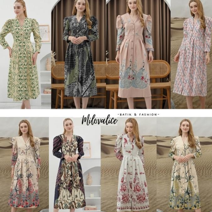 Promo Dress Batik Modern / Batik Long Dress / Batik Wanita - 258