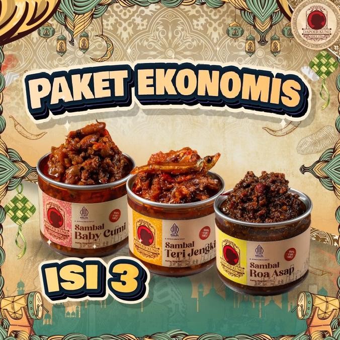 

Paket Sambal - Ekonomis isi 3 DAPOER KUNO