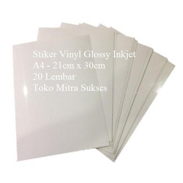 

ready Stiker Vinyl Inkjet A4 murah