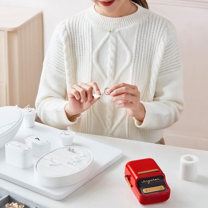 

ready Thermal Label Sticker Niimbot B21 Refill Label - Gift Tag Perhiasan murah