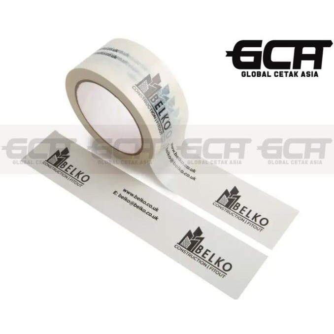 

ready REPEAT ORDER Lakban Custom Print ( 1 warna ) 48mm isi 36 rolls murah