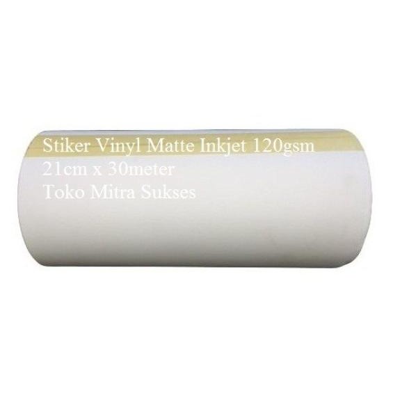 

ready Stiker Vinyl Matte Inkjet A4 Roll - 21cm x 30m murah