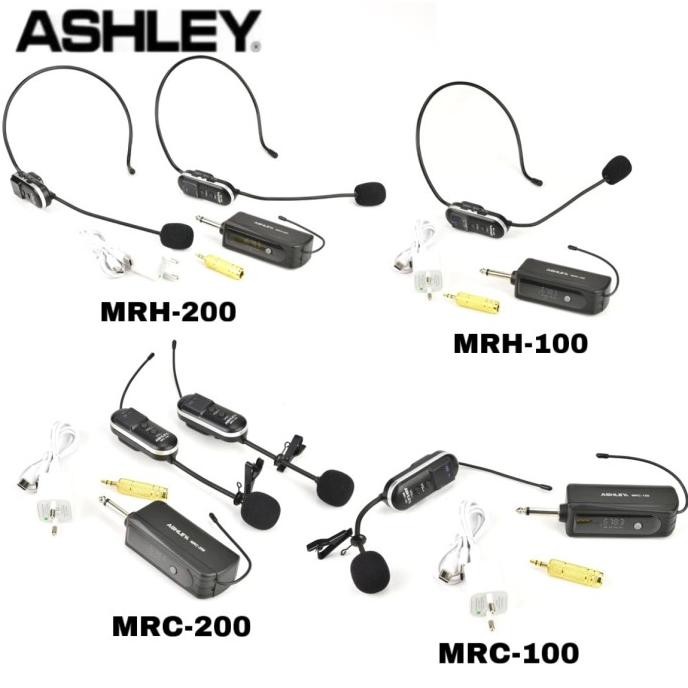 Mic Wireless Ashley MRH 200 - MRC 200 - MRH100 - MRC100 Headset - Jepit Original Product Bando - Cli
