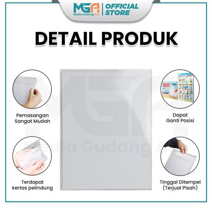 

tyS Tempat Brosur Tempel A2 / Tempat Poster Tempel Dinding Akrilik - Sign Holder untuk Display Poster Marketing dan Promosi