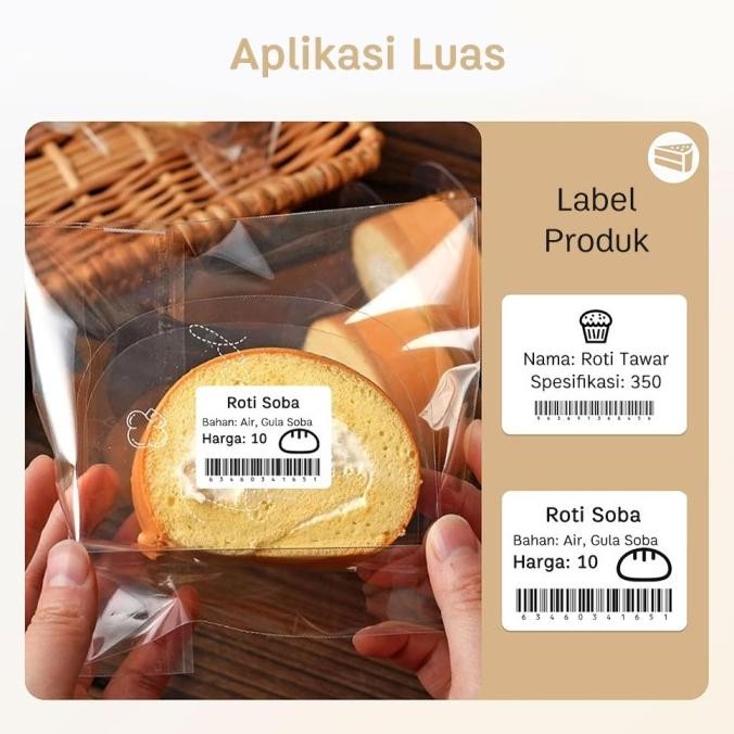 

ready NIIMBOT B1/B21/B3S Mesin cetak label kertas label termal kertas label pakaian label harga produk stiker kantor tahan air dan anti gores murah