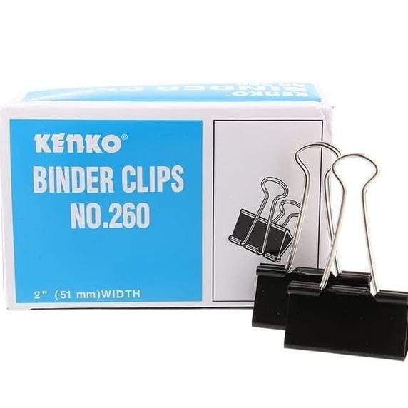 

ready Binder Clips Kenko 260 Klip Jepitan Penjepit Kertas Hitam murah