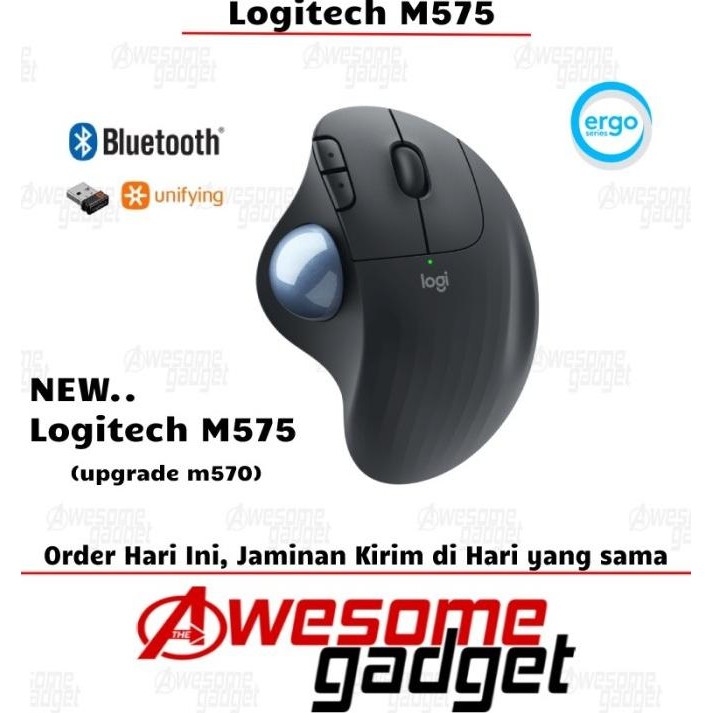 Logitech M570 Wireless Mouse Trackball MX Ergo Killer Mac Windows