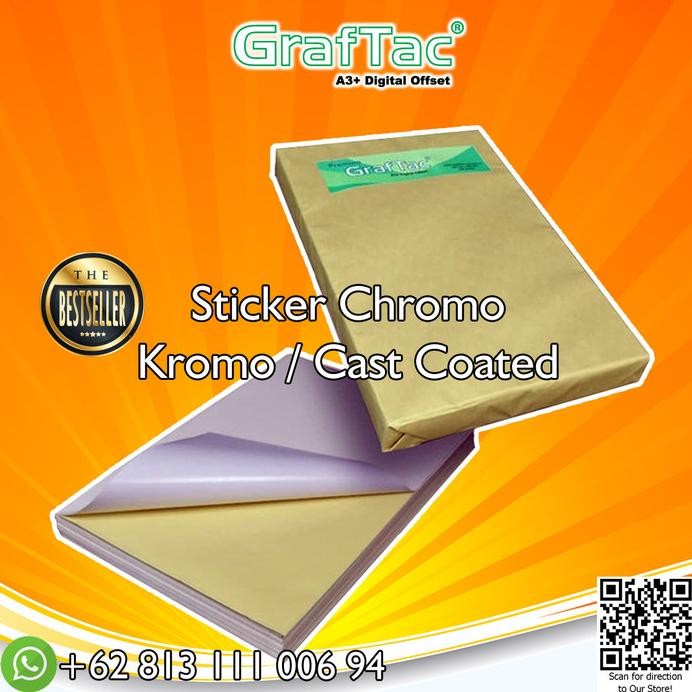 

ready Graftac Stiker Kromo Bontak Sticker Cast Coated A3+ - PACK murah