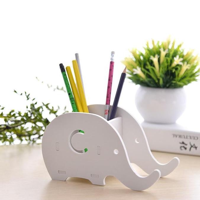 

tyS Pajangan meja unik Tempat kotak pensil - pulpen - hp - model gajah KPG