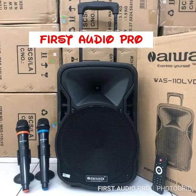 SPEAKER PORTABLE WIRELESS MEETING AIWA WAS 110 LVD 10 INCH BLUETOOTH