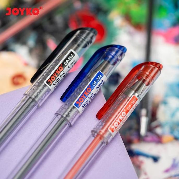 

tyS JOYKO GEL PEN SKILL GEL 0.5 BLACK BLUE / PENA PEN PULPEN JOYKO JEL GP-262 HITAM BIRU [12PCS]