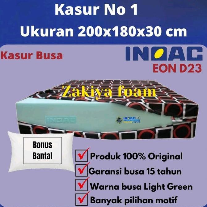 new Kasur Busa Inoac No 1 tebal 30 cm Ukuran 200 X 180 X 30 Cm EON d23 Dan EOQ d20 murah