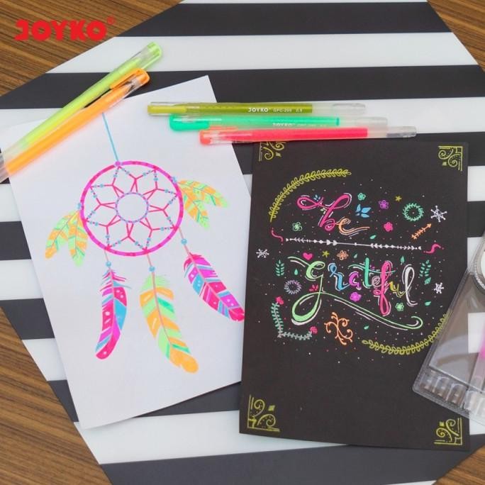 

tyS Pulpen Premium Color Gel Pen 10 Warna JOYKO GPC-299 Silver Gold White