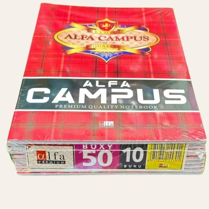 

tyS Buku Tulis Campus Boxy Panjang Alfa 50 Lembar 10 Buku Ukuran panjang